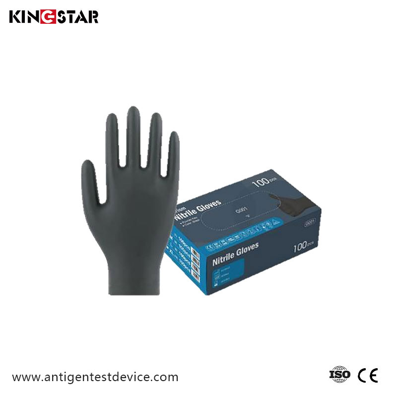 Nitrile Gloves တခါသုံး အမှုန့်မပါသော လက်အိတ်